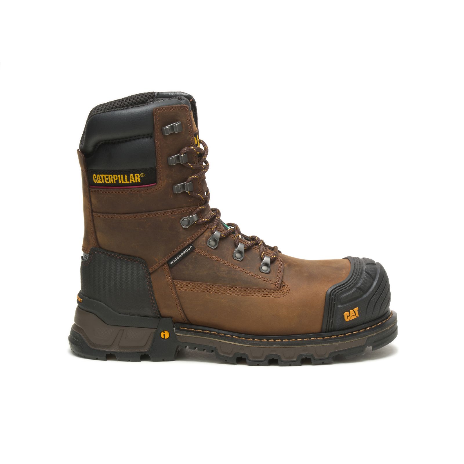 Caterpillar Excavator Xl 8" Wp Tx Ct Csa - Mens Work Boots - Dark Brown - NZ (321YEMXLR)